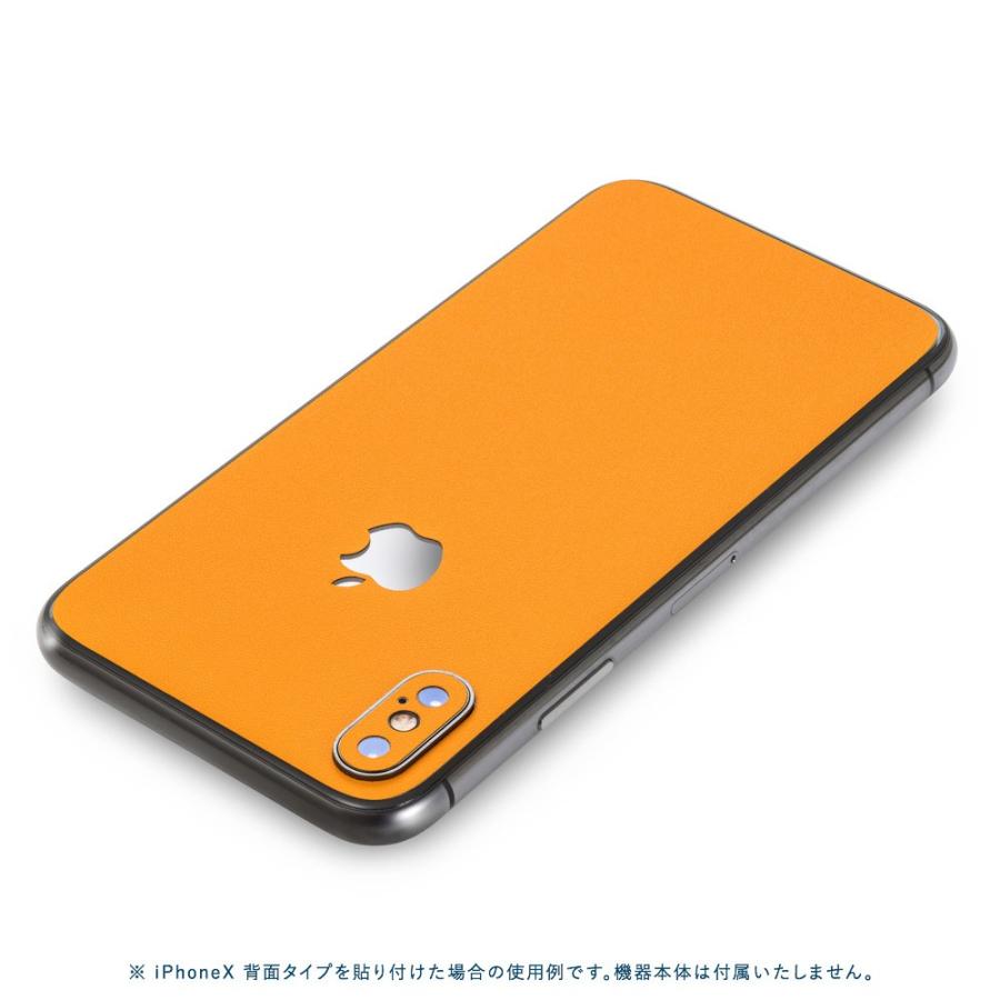 iPhoneX / XS / XS Max / XR スキンシール 背面 シール ケース 保護 フィルム wraplus オレンジ | Apple | 01