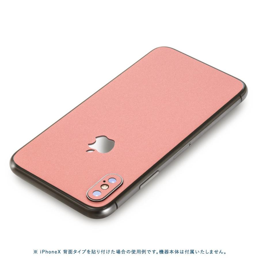 iPhoneX / XS / XS Max / XR スキンシール 背面 シール ケース 保護 フィルム wraplus サーモンピンク | Apple | 01