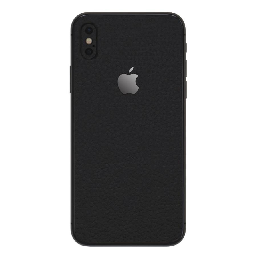 iPhoneX / XS / XS Max / XR スキンシール 背面 シール ケース 保護 フィルム wraplus ブラックレザー | Apple