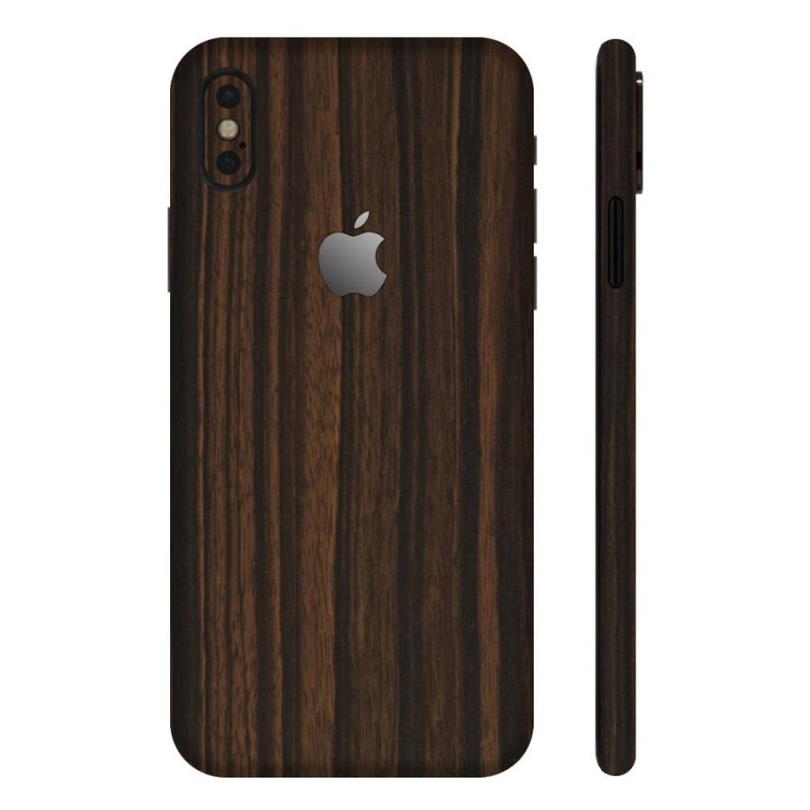 iPhoneX / XS / XS Max / XR スキンシール 全面 背面 側面 シール ケース 薄い wraplus エボニー | Apple