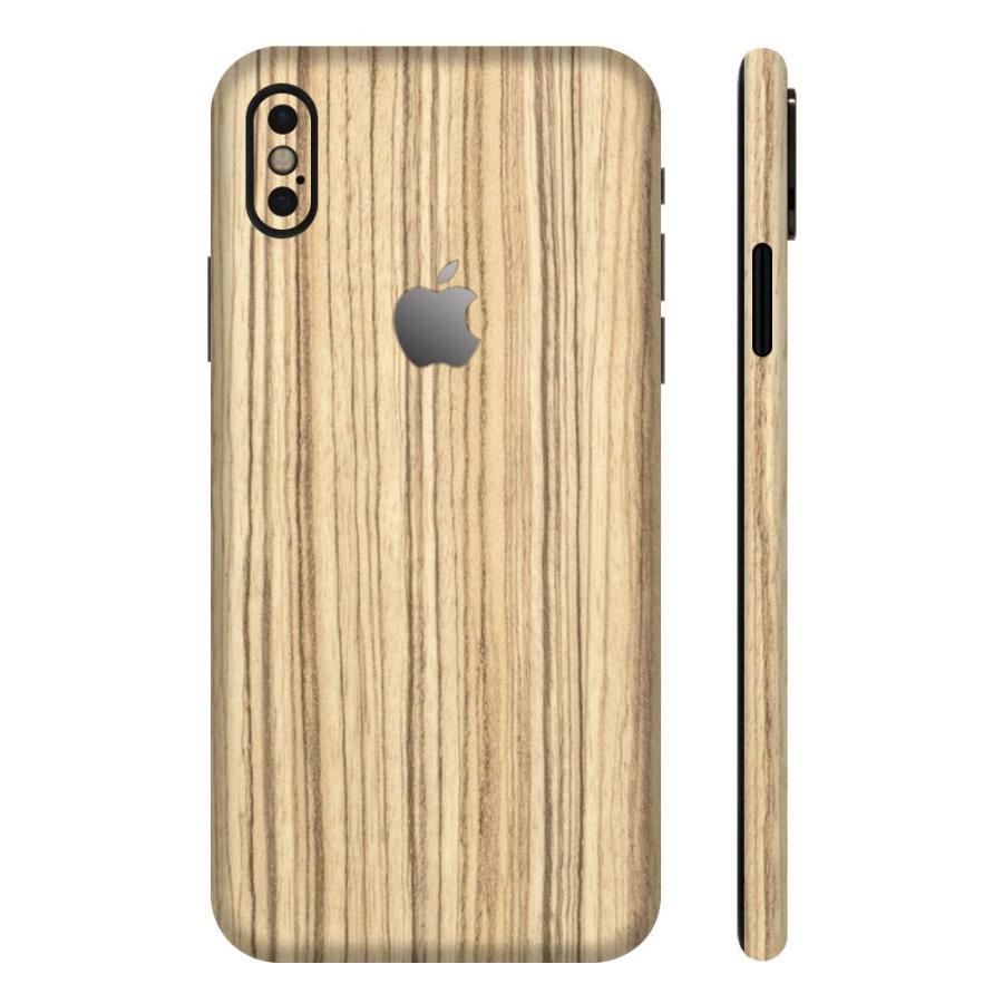 iPhoneX / XS / XS Max / XR スキンシール 全面 背面 側面 シール ケース 薄い wraplus ゼブラウッド1 | Apple