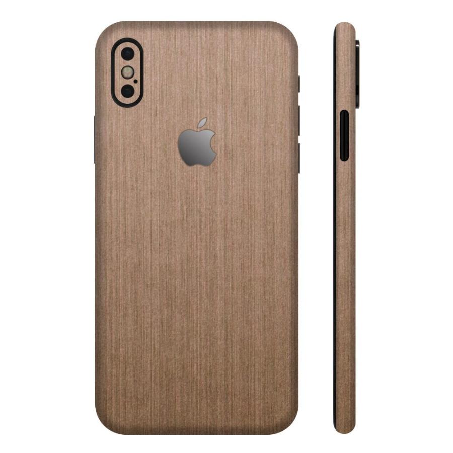 iPhoneX / XS / XS Max / XR スキンシール 全面 背面 側面 シール ケース 薄い wraplus ブロンズブラッシュメタル | Apple
