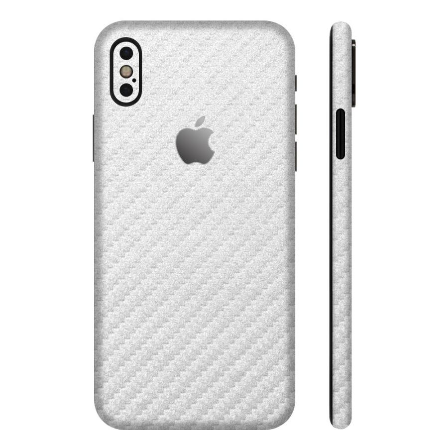 iPhoneX / XS / XS Max / XR スキンシール 全面 背面 側面 シール ケース 薄い wraplus シルバーカーボン | Apple