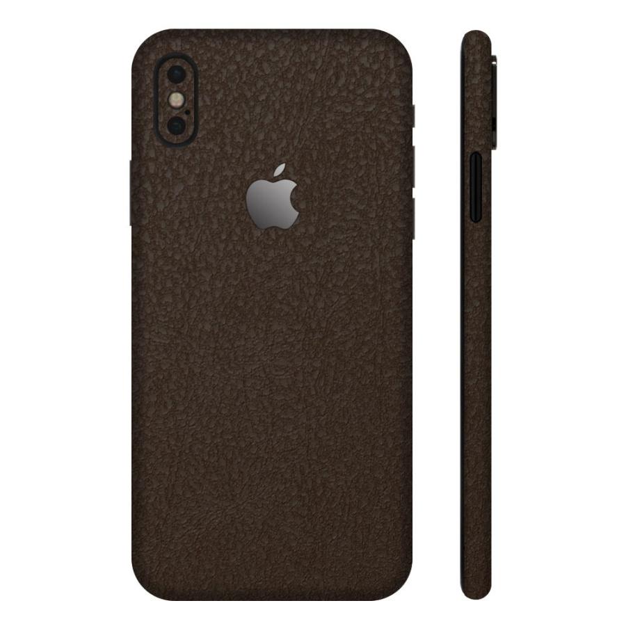 iPhoneX / XS / XS Max / XR スキンシール 全面 背面 側面 シール ケース 薄い wraplus ブラウンレザー | Apple