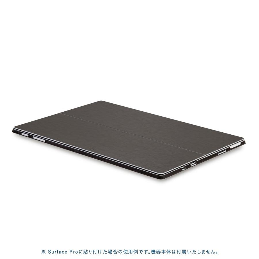Surface Go3 / Go2 / Go スキンシール ケース カバー 保護 フィルム 背面 wraplus 選べる34色 ブラックブラッシュメタル | Surface | 02