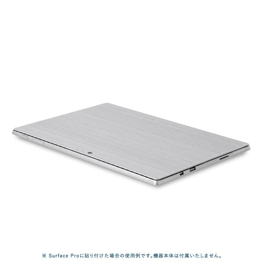 Surface Go3 / Go2 / Go スキンシール ケース カバー 保護 フィルム 背面 wraplus 選べる34色 シルバーブラッシュメタル | Surface | 02