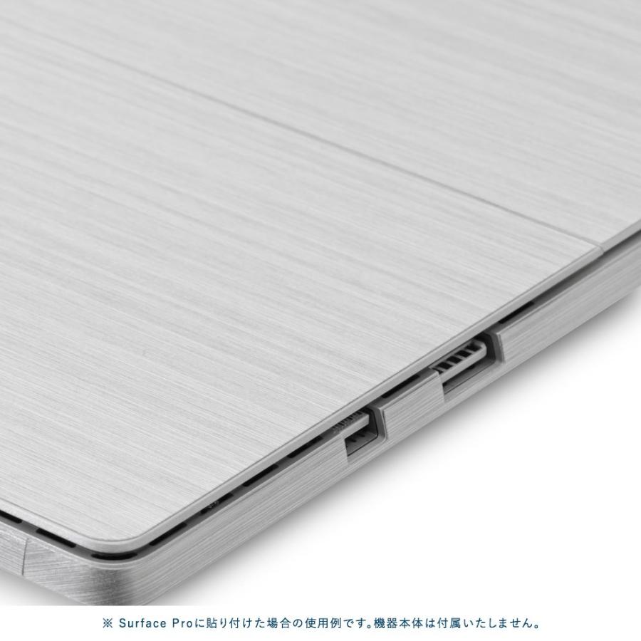 Surface Go3 / Go2 / Go スキンシール ケース カバー 保護 フィルム 背面 wraplus 選べる34色 シルバーブラッシュメタル | Surface | 03