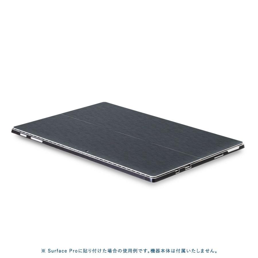 Surface Go3 / Go2 / Go スキンシール ケース カバー 保護 フィルム 背面 wraplus 選べる34色 ネイビーブラッシュメタル | Surface | 02