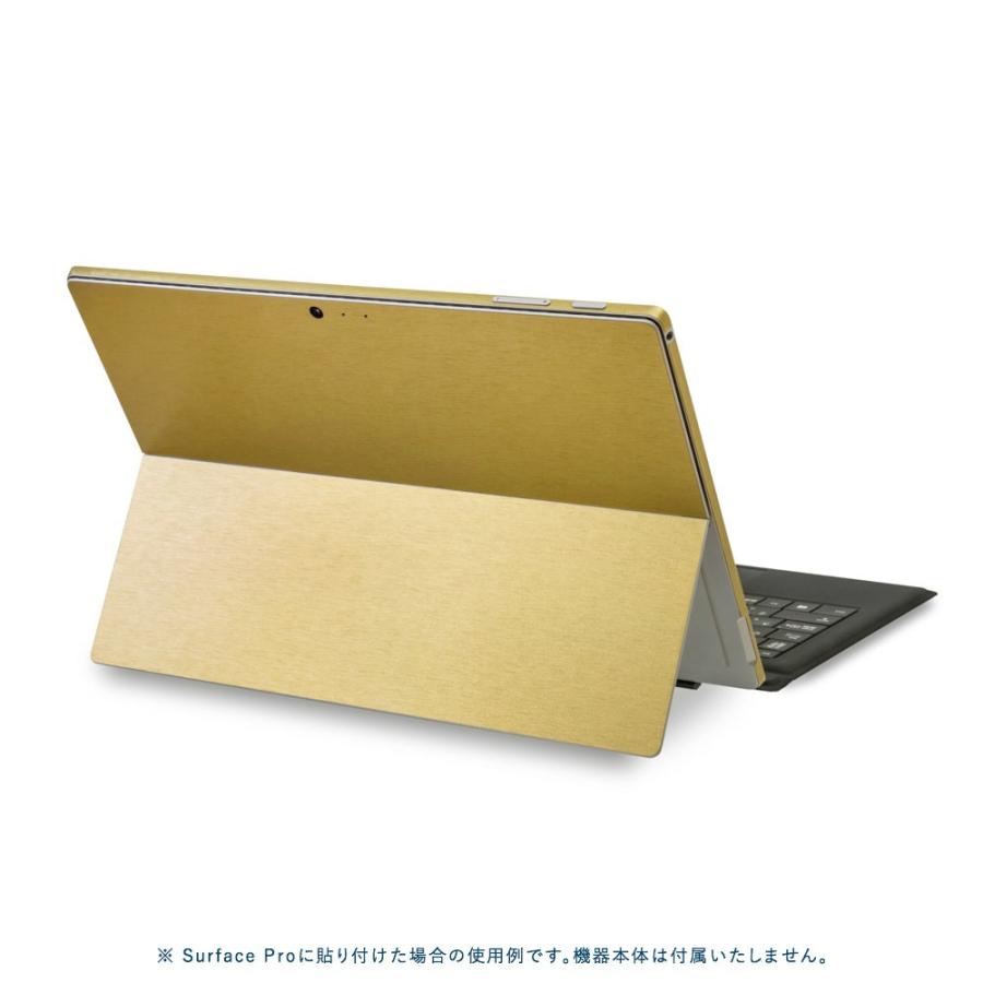 Surface Go3 / Go2 / Go スキンシール ケース カバー 保護 フィルム 背面 wraplus 選べる34色 ゴールドブラッシュメタル | Surface | 01