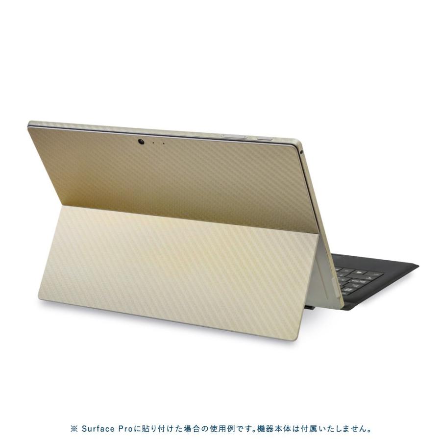 Surface Go3 / Go2 / Go スキンシール ケース カバー 保護 フィルム 背面 wraplus 選べる34色 ゴールドカーボン | Surface | 01