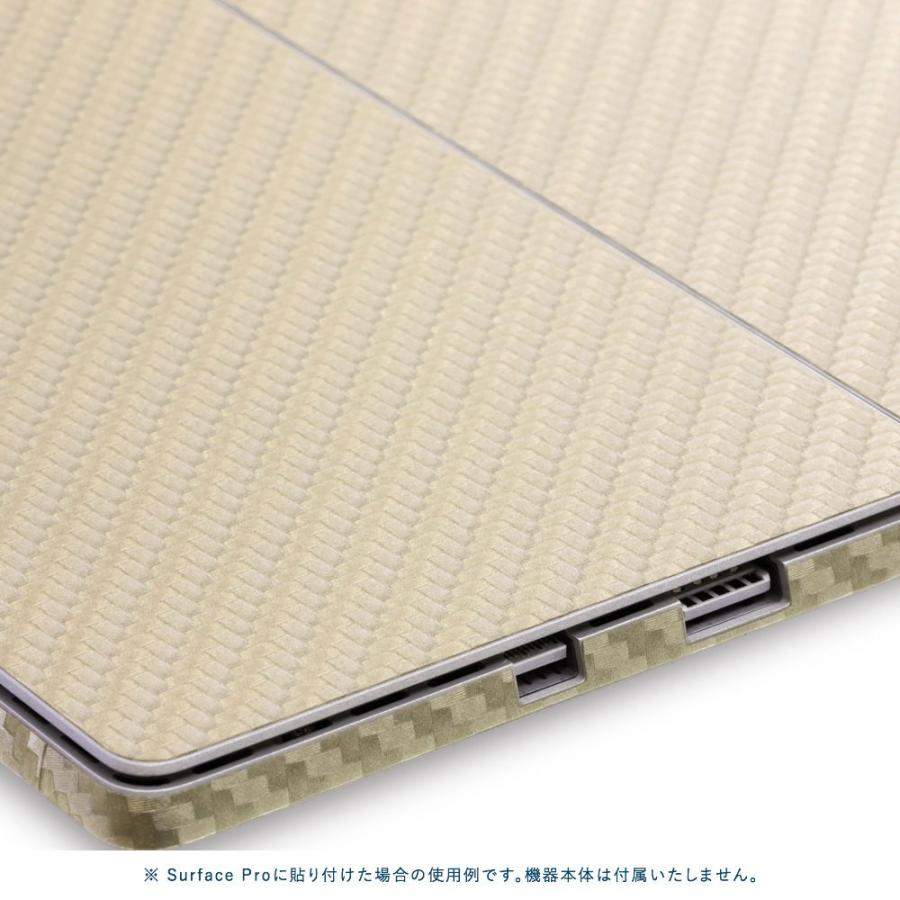 Surface Go3 / Go2 / Go スキンシール ケース カバー 保護 フィルム 背面 wraplus 選べる34色 ゴールドカーボン | Surface | 03