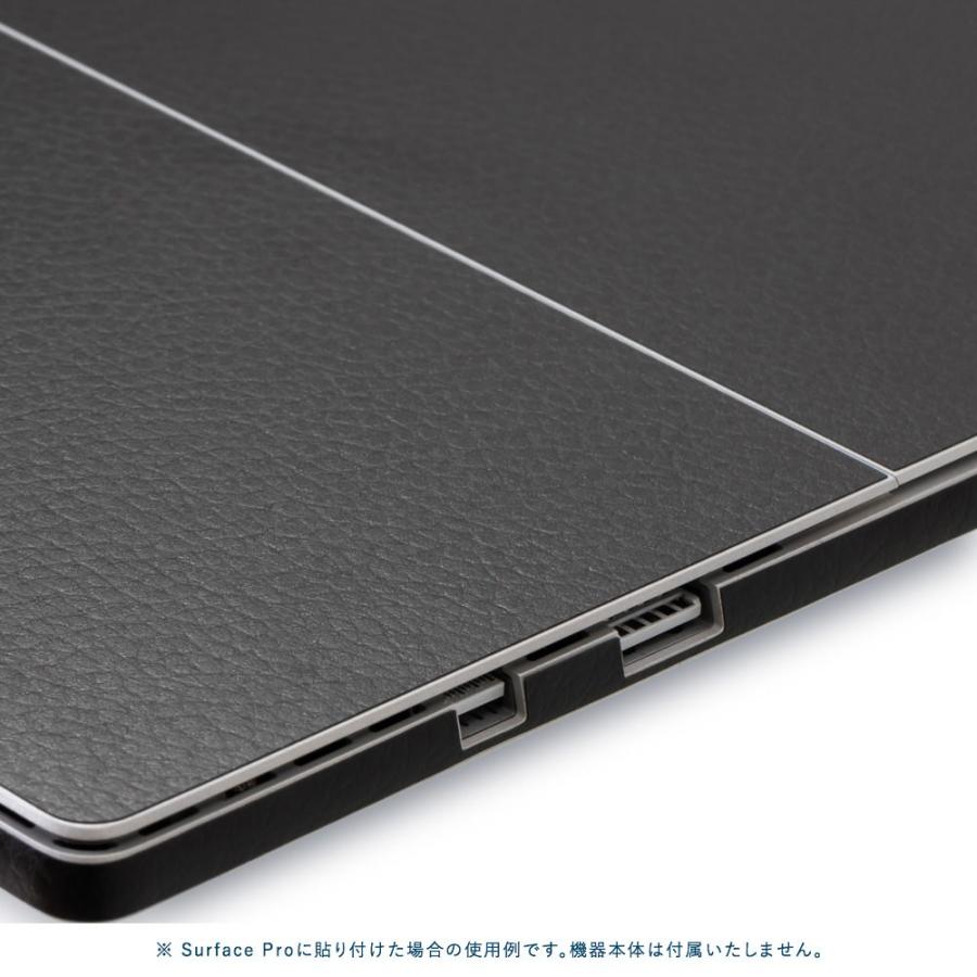 Surface Go3 / Go2 / Go スキンシール ケース カバー 保護 フィルム 背面 wraplus 選べる34色 ブラックレザー | Surface | 03