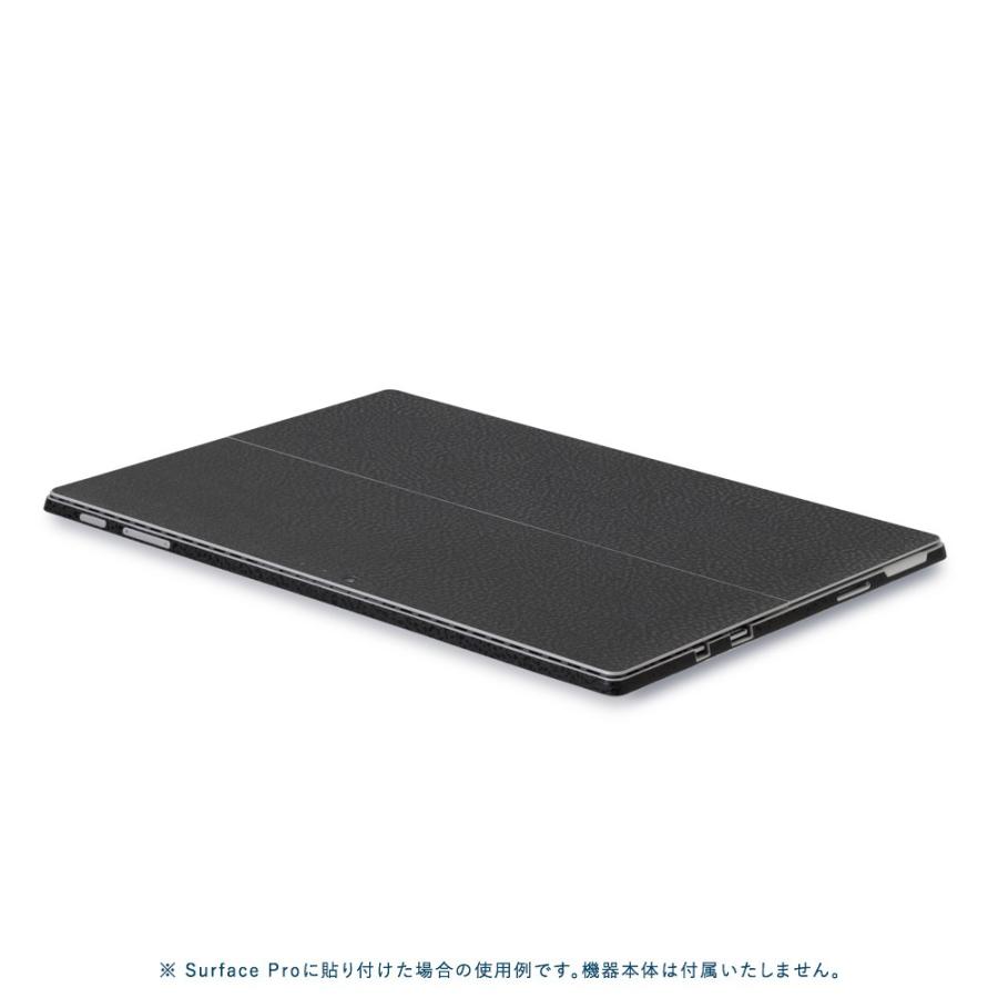 Surface Go3 / Go2 / Go スキンシール ケース カバー 保護 フィルム 背面 wraplus 選べる34色 ブラック光沢レザー | Surface | 02