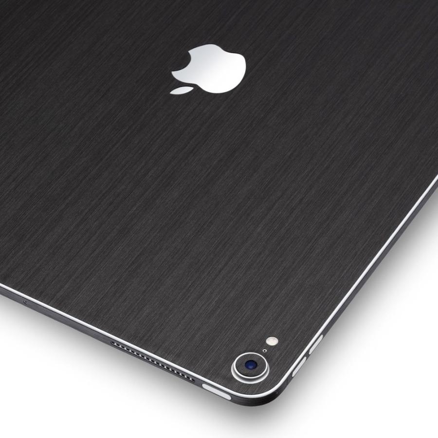 iPad Pro 12.9インチ 第6世代 第5世代 第4世代 第3世代 2022 スキンシール ケース フィルム 背面 wraplus ブラックブラッシュメタル | iPad | 03