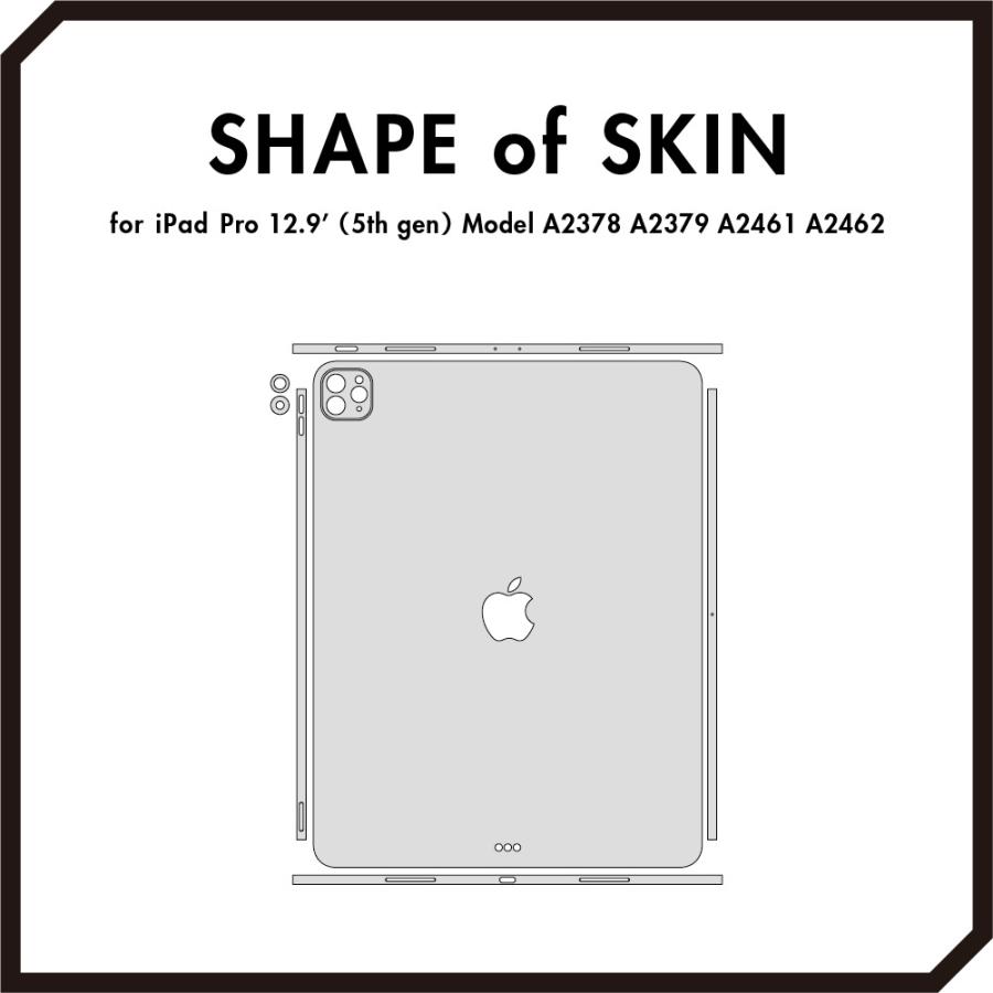 iPad Pro 12.9インチ 第6世代 第5世代 第4世代 第3世代 2022 スキンシール ケース フィルム 背面 wraplus ネイビーブラッシュメタル | iPad | 07