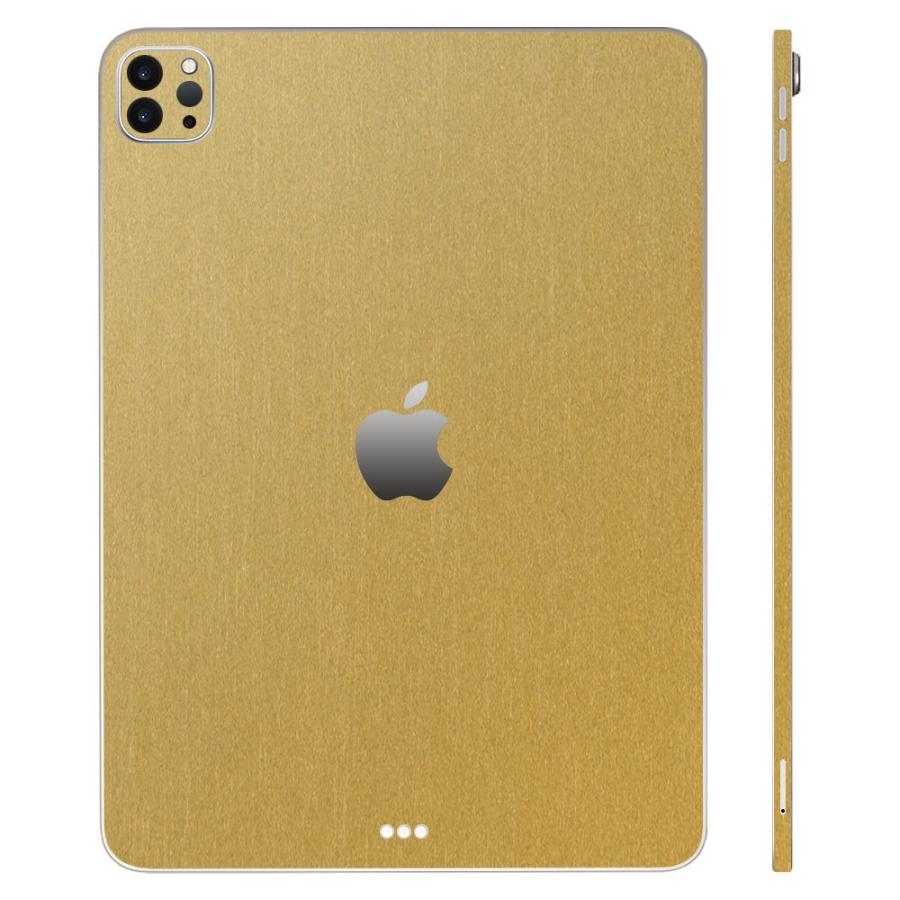 iPad Pro 12.9インチ 第6世代 第5世代 第4世代 第3世代 2022 スキンシール ケース フィルム 背面 wraplus ゴールドブラッシュメタル | iPad