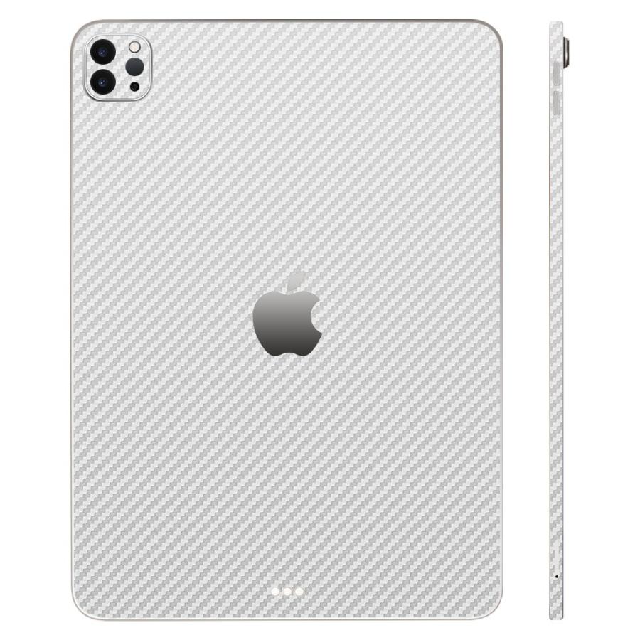 iPad Pro 12.9インチ 第6世代 第5世代 第4世代 第3世代 2022 スキンシール ケース フィルム 背面 wraplus シルバーカーボン | iPad
