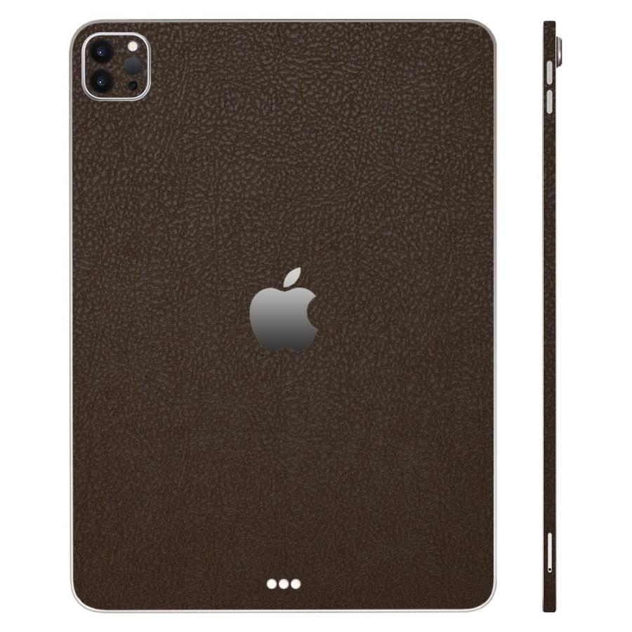 iPad Pro 12.9インチ 第6世代 第5世代 第4世代 第3世代 2022 スキンシール ケース フィルム 背面 wraplus ブラウンレザー | iPad
