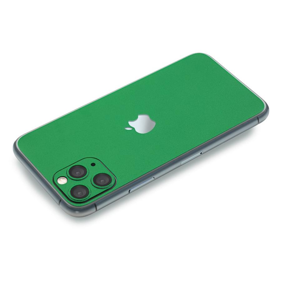 iPhone11 / 11 Pro / 11 Pro Max スキンシール 背面 シール ケース 保護 フィルム wraplus グリーン 緑｜wraplus｜03
