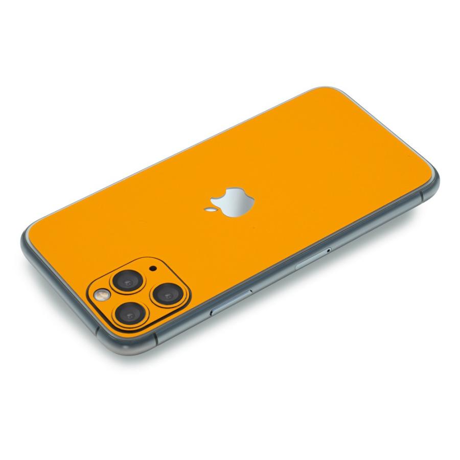 iPhone11 / 11 Pro / 11 Pro Max スキンシール 背面 シール ケース 保護 フィルム wraplus オレンジ | Apple | 02