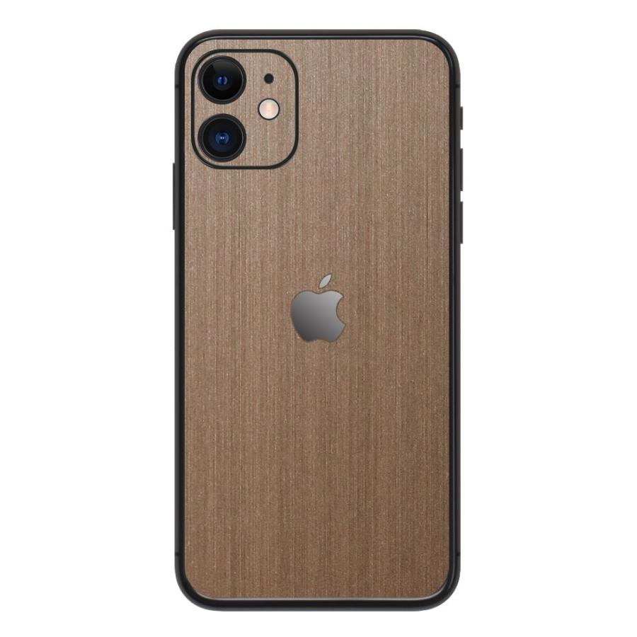 iPhone11 / 11 Pro / 11 Pro Max スキンシール 背面 シール ケース 保護 フィルム wraplus ブロンズブラッシュメタル | Apple | 01