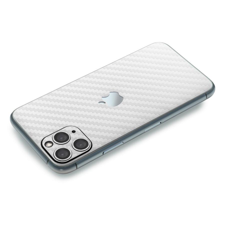 iPhone11 / 11 Pro / 11 Pro Max スキンシール 背面 シール ケース 保護 フィルム wraplus ホワイトカーボン | Apple | 02