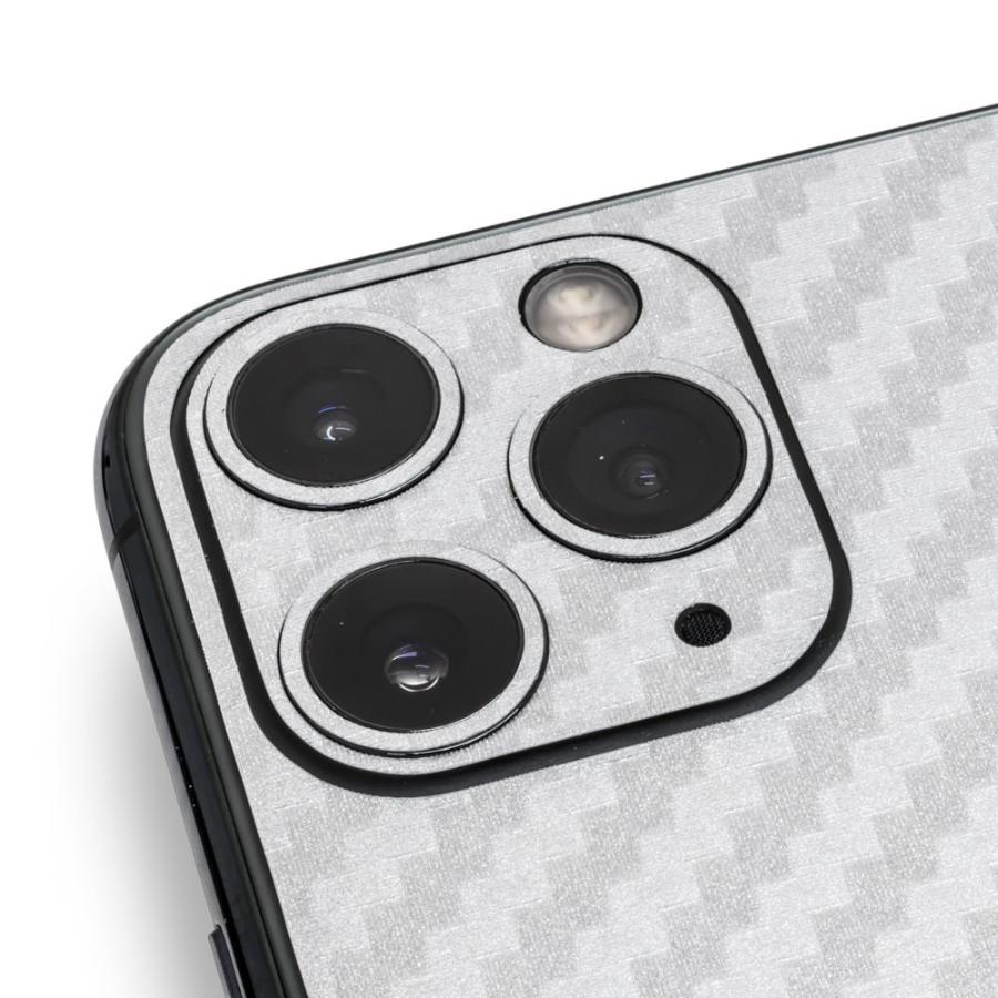 iPhone11 / 11 Pro / 11 Pro Max スキンシール 背面 シール ケース 保護 フィルム wraplus シルバーカーボン | Apple | 04