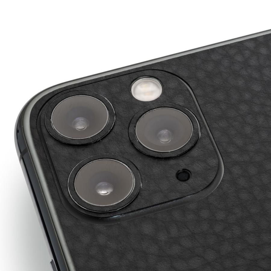 iPhone11 / 11 Pro / 11 Pro Max スキンシール 背面 シール ケース 保護 フィルム wraplus ブラックレザー | Apple | 04