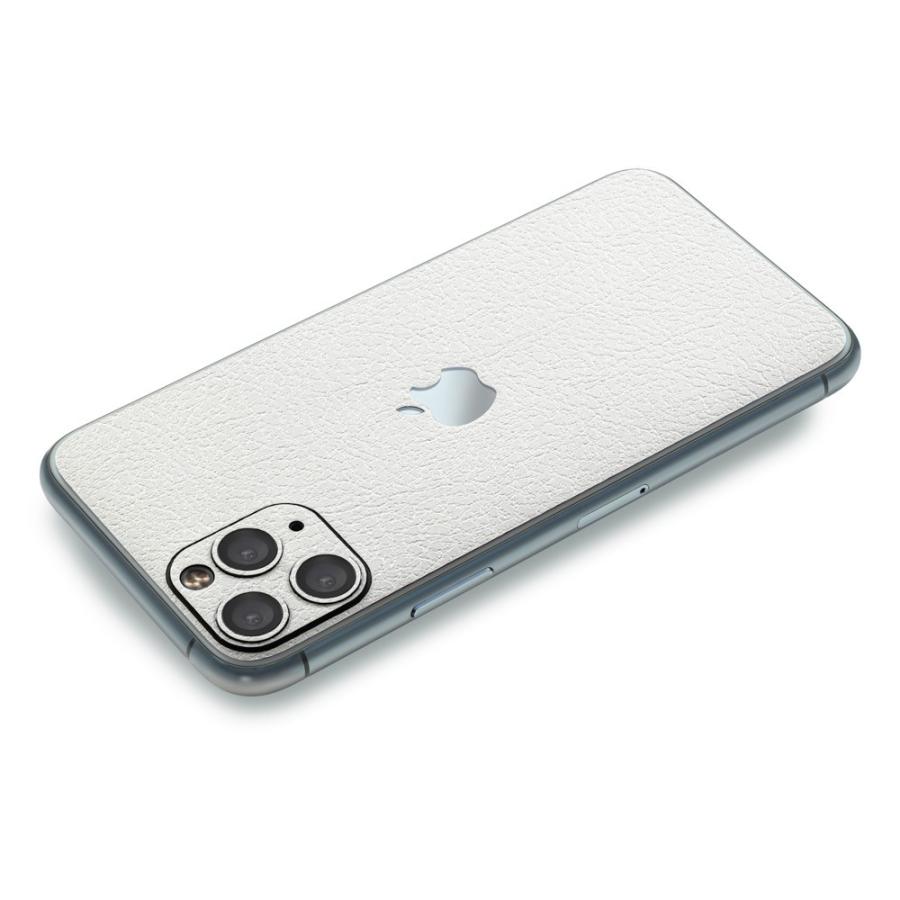 iPhone11 / 11 Pro / 11 Pro Max スキンシール 背面 シール ケース 保護 フィルム wraplus ホワイトレザー | Apple | 02