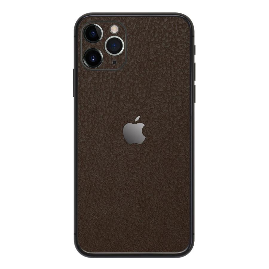iPhone11 / 11 Pro / 11 Pro Max スキンシール 背面 シール ケース 保護 フィルム wraplus ブラウンレザー | Apple