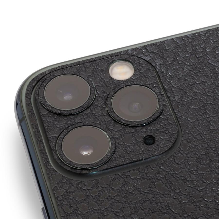 iPhone11 / 11 Pro / 11 Pro Max スキンシール 背面 シール ケース 保護 フィルム wraplus ブラック光沢レザー | Apple | 04