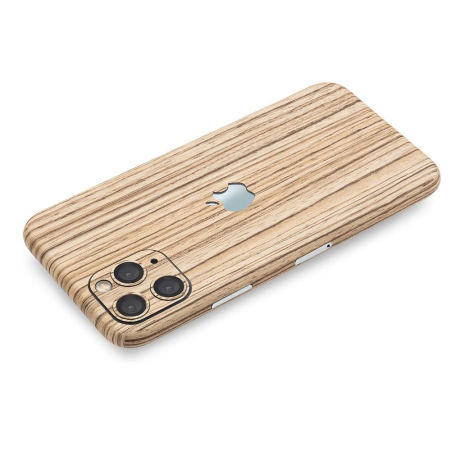 iPhone11 / 11 Pro / 11 Pro Max スキンシール 全面 背面 側面 シール ケース 薄い wraplus ゼブラウッド1 | Apple | 02