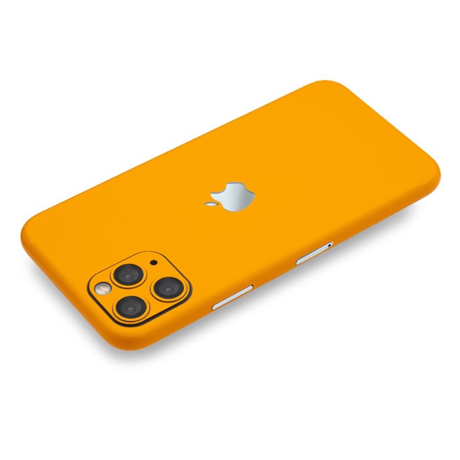 iPhone11 / 11 Pro / 11 Pro Max スキンシール 全面 背面 側面 シール ケース 薄い wraplus オレンジ | Apple | 02