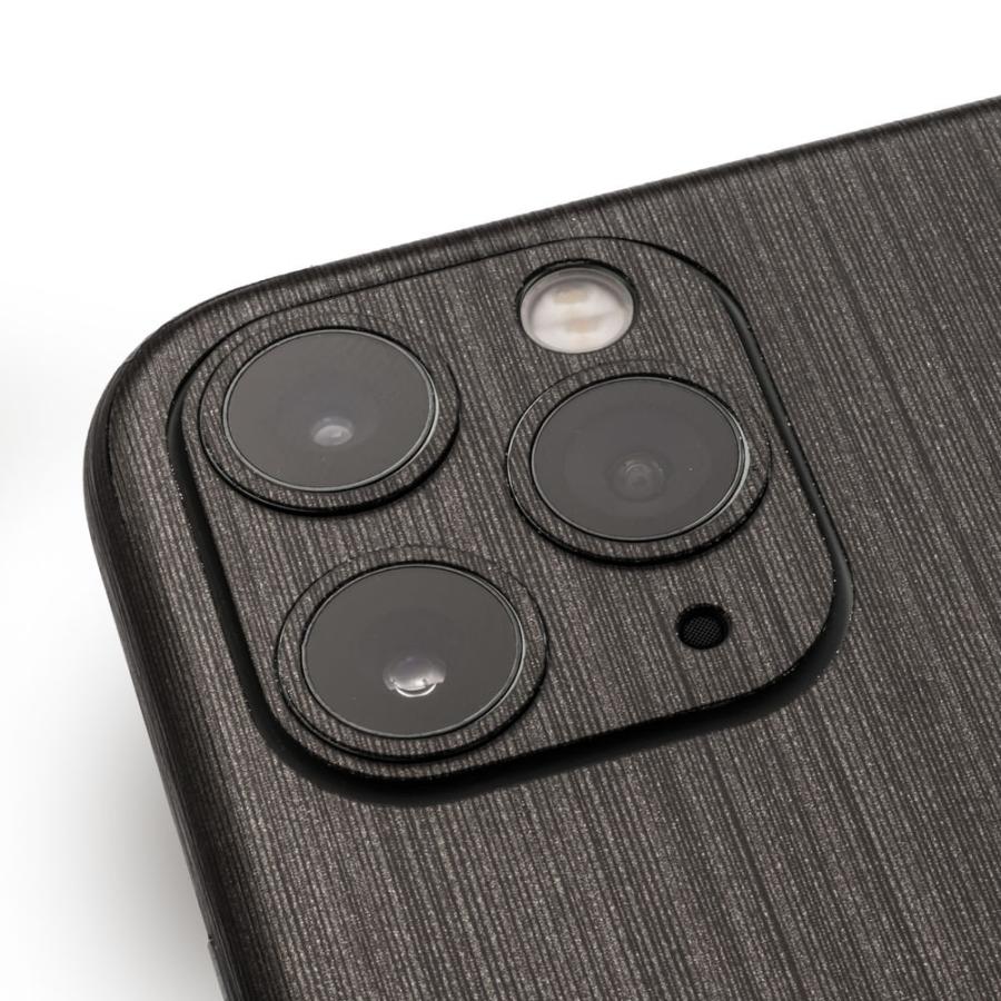 iPhone11 / 11 Pro / 11 Pro Max スキンシール 全面 背面 側面 シール ケース 薄い wraplus ブラックブラッシュメタル | Apple | 04