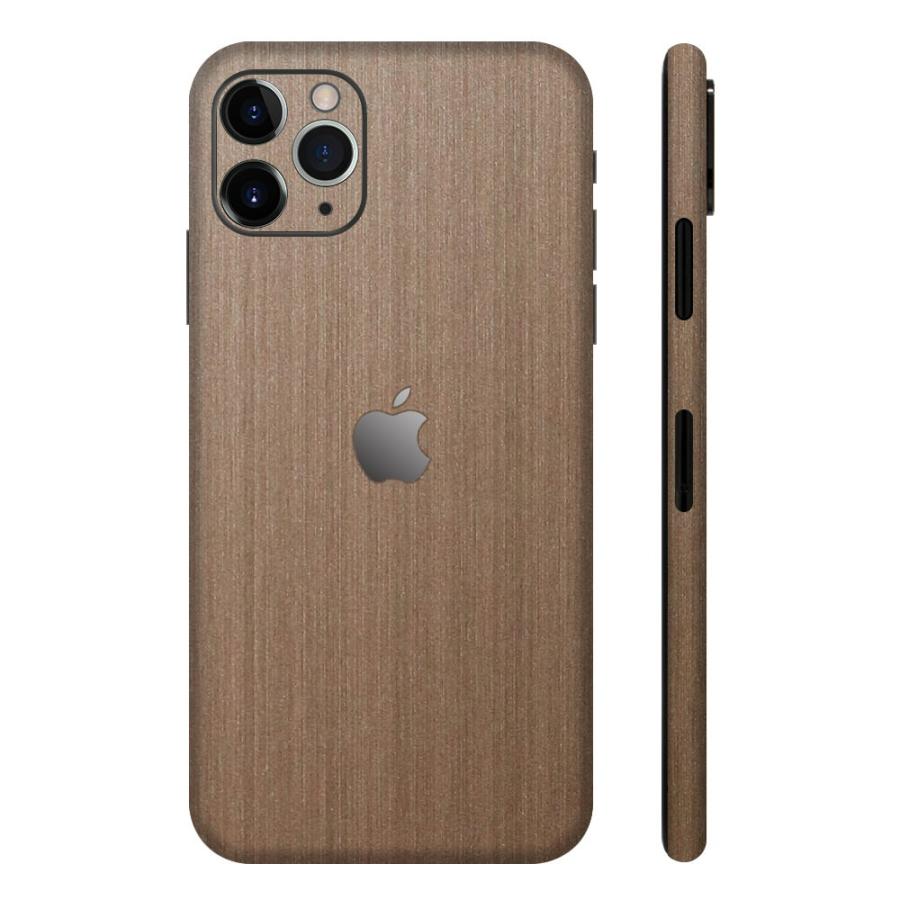 iPhone11 / 11 Pro / 11 Pro Max スキンシール 全面 背面 側面 シール ケース 薄い wraplus ブロンズブラッシュメタル | Apple