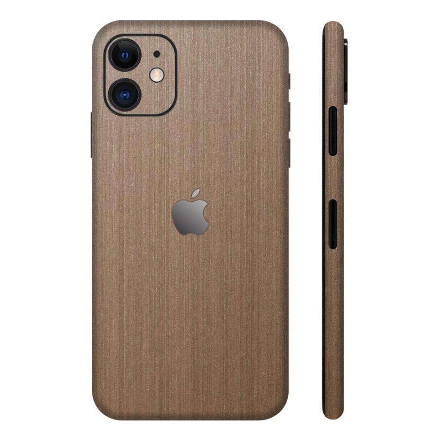 iPhone11 / 11 Pro / 11 Pro Max スキンシール 全面 背面 側面 シール ケース 薄い wraplus ブロンズブラッシュメタル | Apple | 01