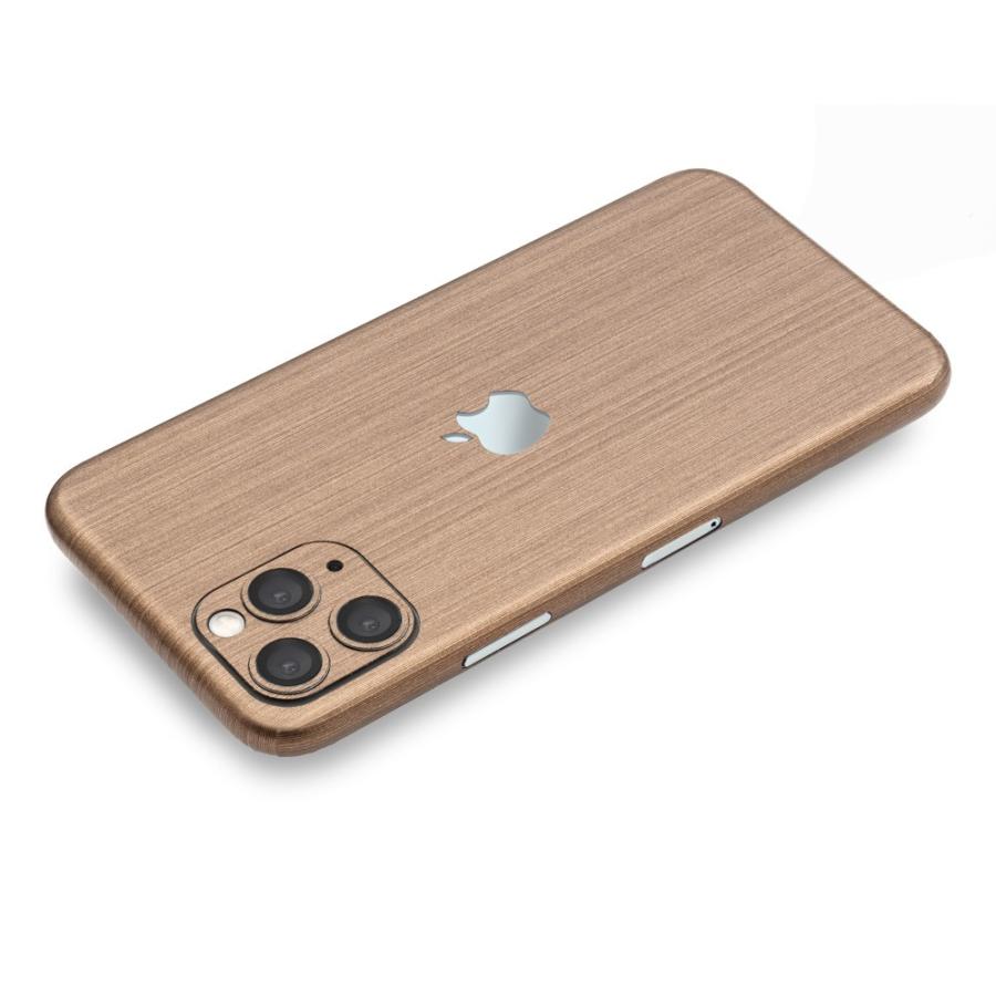 iPhone11 / 11 Pro / 11 Pro Max スキンシール 全面 背面 側面 シール ケース 薄い wraplus ブロンズブラッシュメタル | Apple | 02