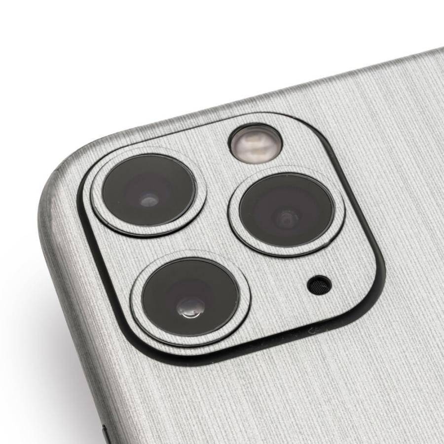 iPhone11 / 11 Pro / 11 Pro Max スキンシール 全面 背面 側面 シール ケース 薄い wraplus シルバーブラッシュメタル | Apple | 04