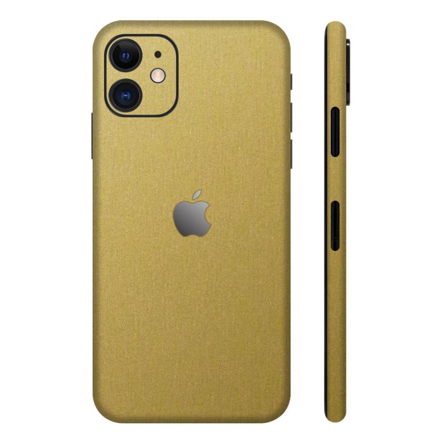 iPhone11 / 11 Pro / 11 Pro Max スキンシール 全面 背面 側面 シール ケース 薄い wraplus ゴールドブラッシュメタル | Apple | 01