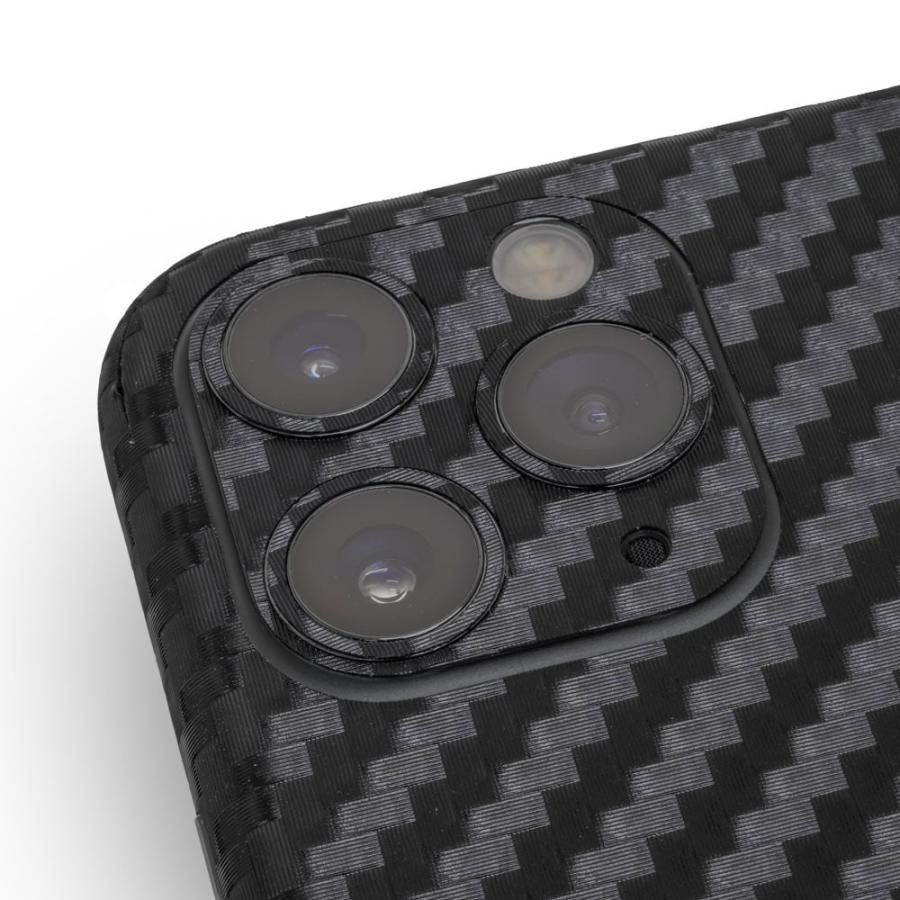 iPhone11 / 11 Pro / 11 Pro Max スキンシール 全面 背面 側面 シール ケース 薄い wraplus ブラックカーボン | Apple | 04