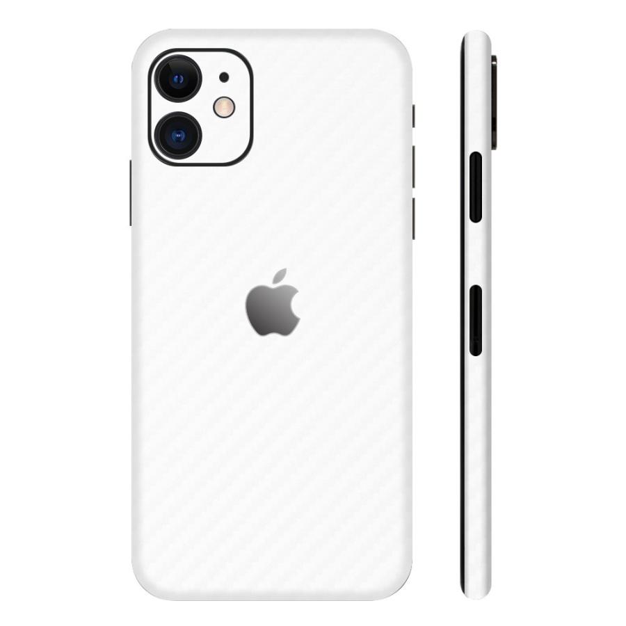 iPhone11 / 11 Pro / 11 Pro Max スキンシール 全面 背面 側面 シール ケース 薄い wraplus ホワイトカーボン | Apple | 01