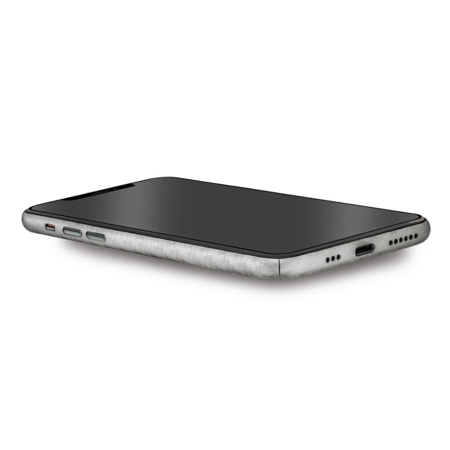 iPhone11 / 11 Pro / 11 Pro Max スキンシール 全面 背面 側面 シール ケース 薄い wraplus シルバーカーボン | Apple | 03