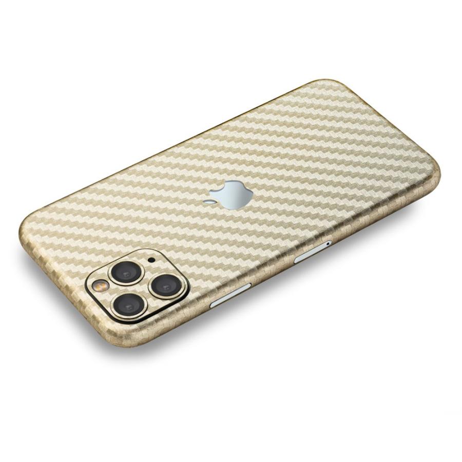 iPhone11 / 11 Pro / 11 Pro Max スキンシール 全面 背面 側面 シール ケース 薄い wraplus ゴールドカーボン | Apple | 02