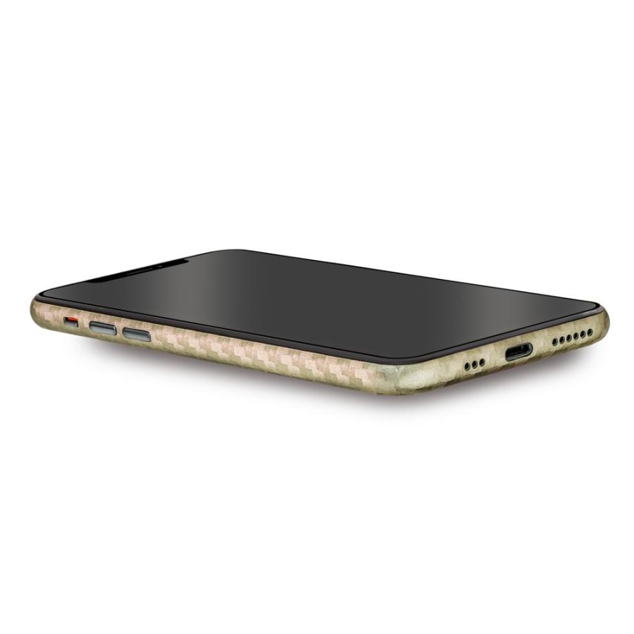 iPhone11 / 11 Pro / 11 Pro Max スキンシール 全面 背面 側面 シール ケース 薄い wraplus ゴールドカーボン | Apple | 03