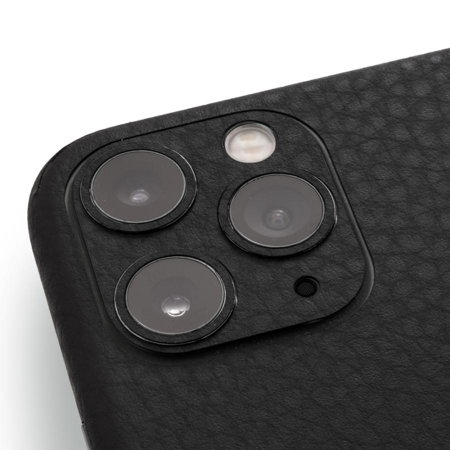 iPhone11 / 11 Pro / 11 Pro Max スキンシール 全面 背面 側面 シール ケース 薄い wraplus ブラックレザー | Apple | 04
