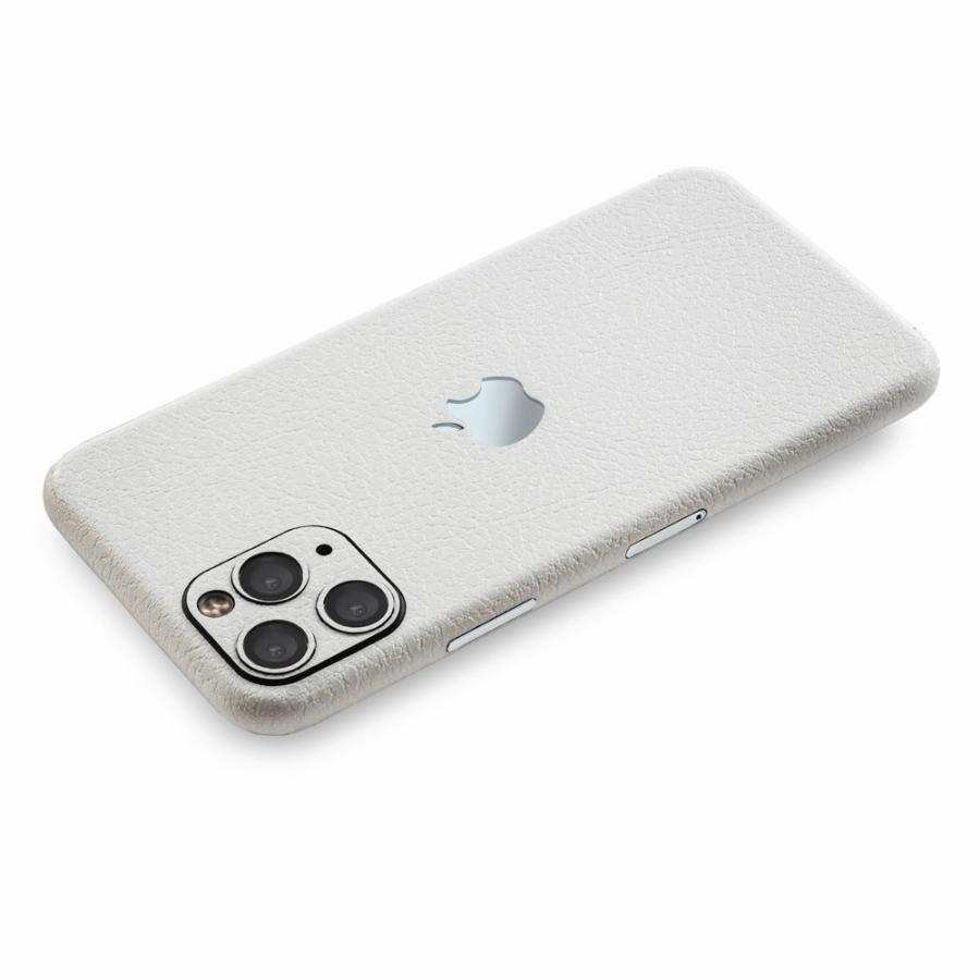 iPhone11 / 11 Pro / 11 Pro Max スキンシール 全面 背面 側面 シール ケース 薄い wraplus ホワイトレザー | Apple | 02