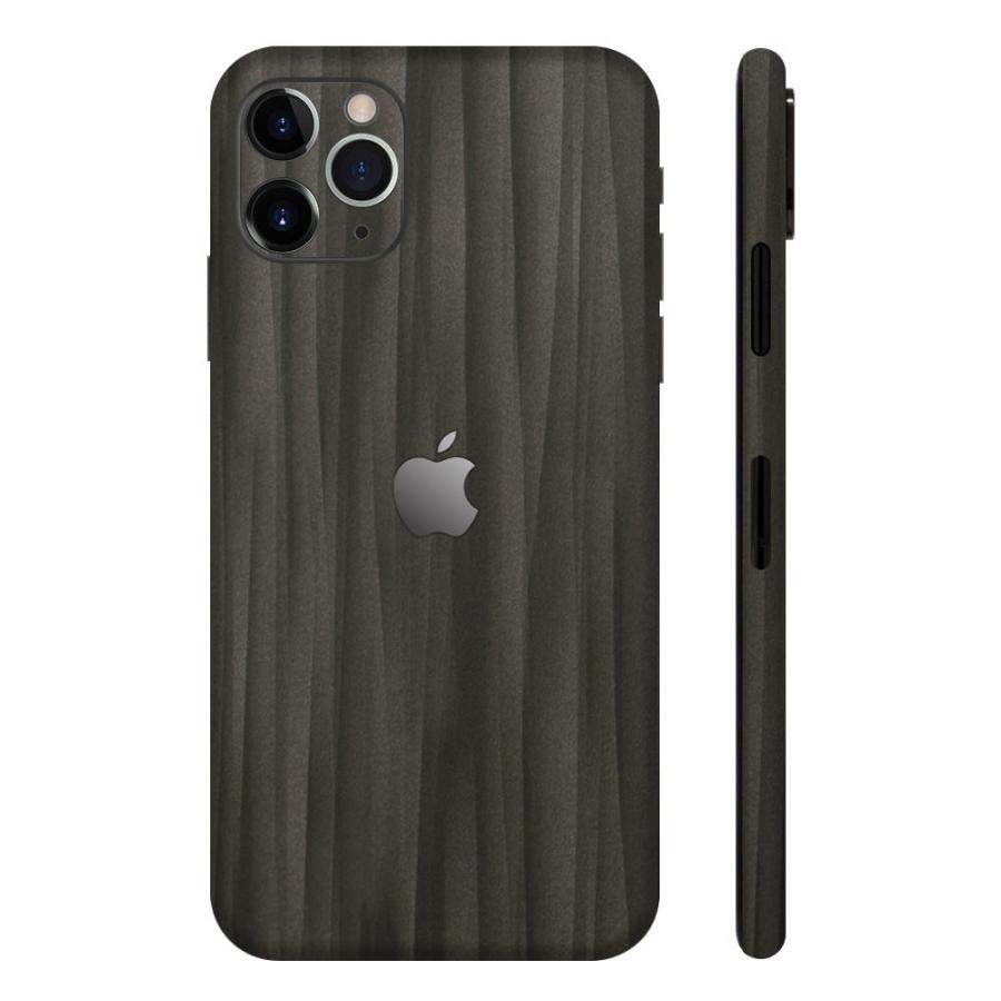 iPhone11 / 11 Pro / 11 Pro Max スキンシール 全面 背面 側面 シール ケース 薄い wraplus ブラックアブストラクト | Apple