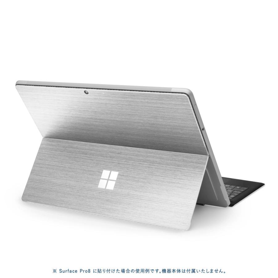 Surface Pro11 Pro10 Pro9 Pro8 ProX スキンシール ケース カバー 保護 フィルム 背面 wraplus シルバーブラッシュメタル | Surface | 01