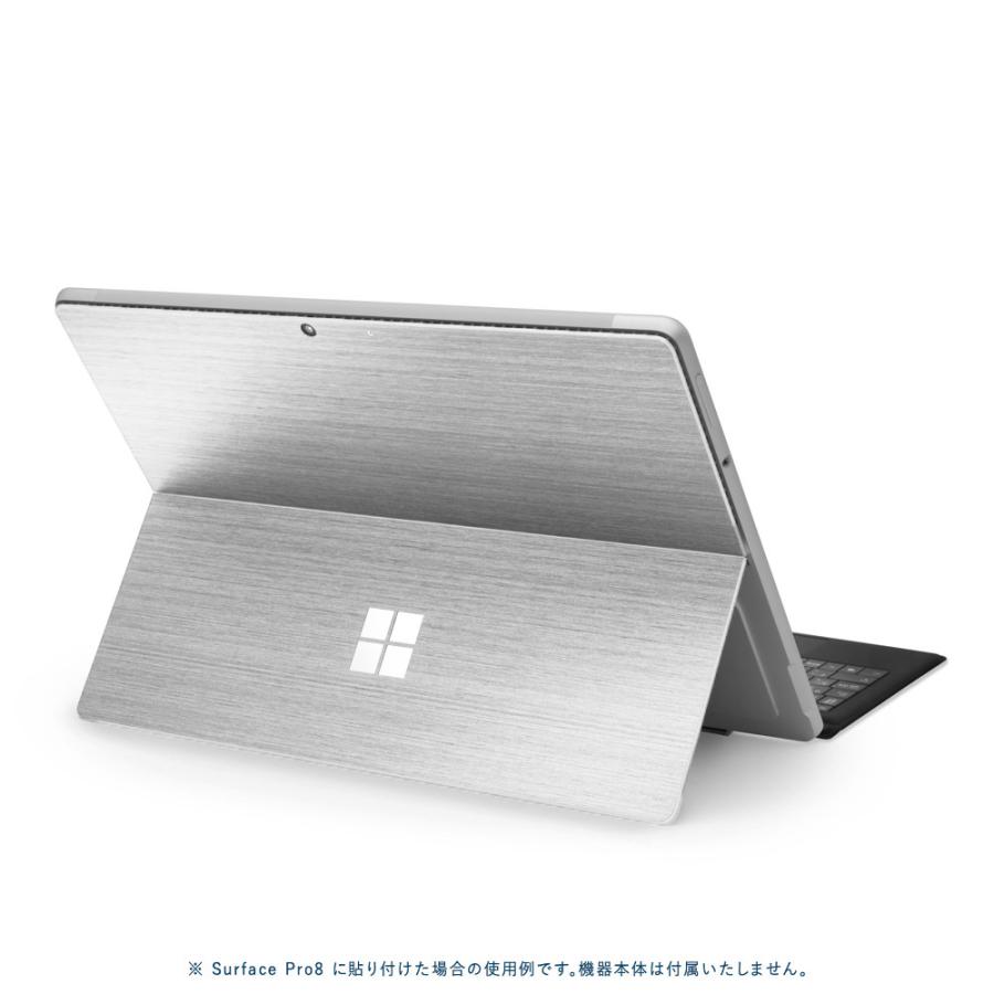 Surface Pro9 Pro8 ProX スキンシール ケース カバー 保護 フィルム 背面 wraplus 選べる34色 シルバーブラッシュメタル｜wraplus｜02