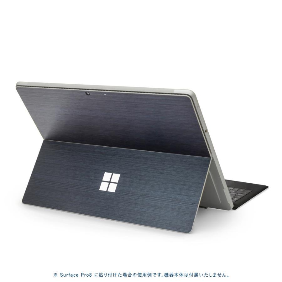 Surface Pro11 Pro10 Pro9 Pro8 ProX スキンシール ケース カバー 保護 フィルム 背面 wraplus ネイビーブラッシュメタル | Surface | 01
